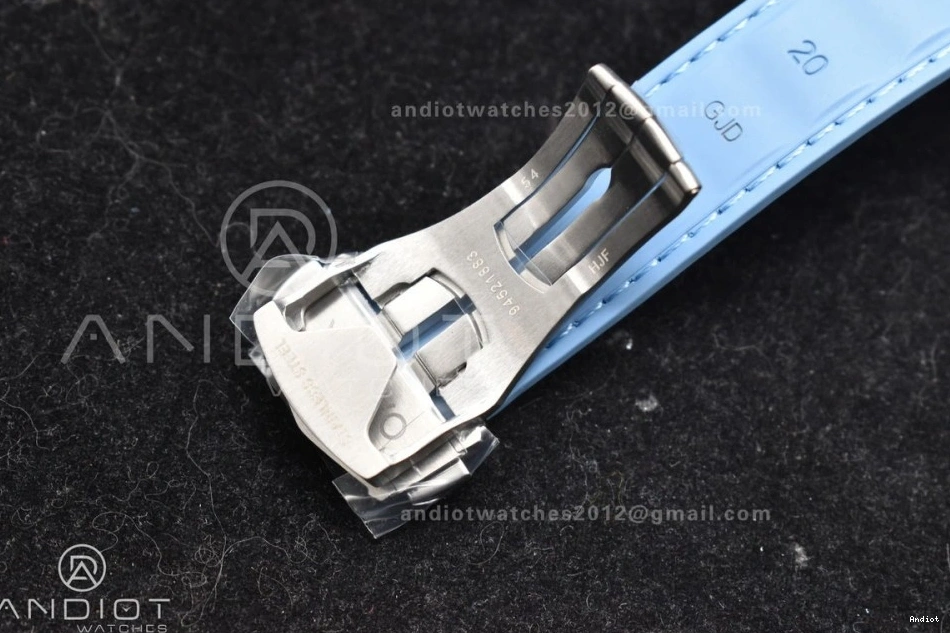 A8900 Summer Blue Edition 41mm Super Dial Rubber Clone Best Aqua Terra Blue VSF on 1:1 Strap 1228